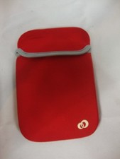 Red Electronic Camera Bag Pouch Storage Case Gray Lining Black Inside