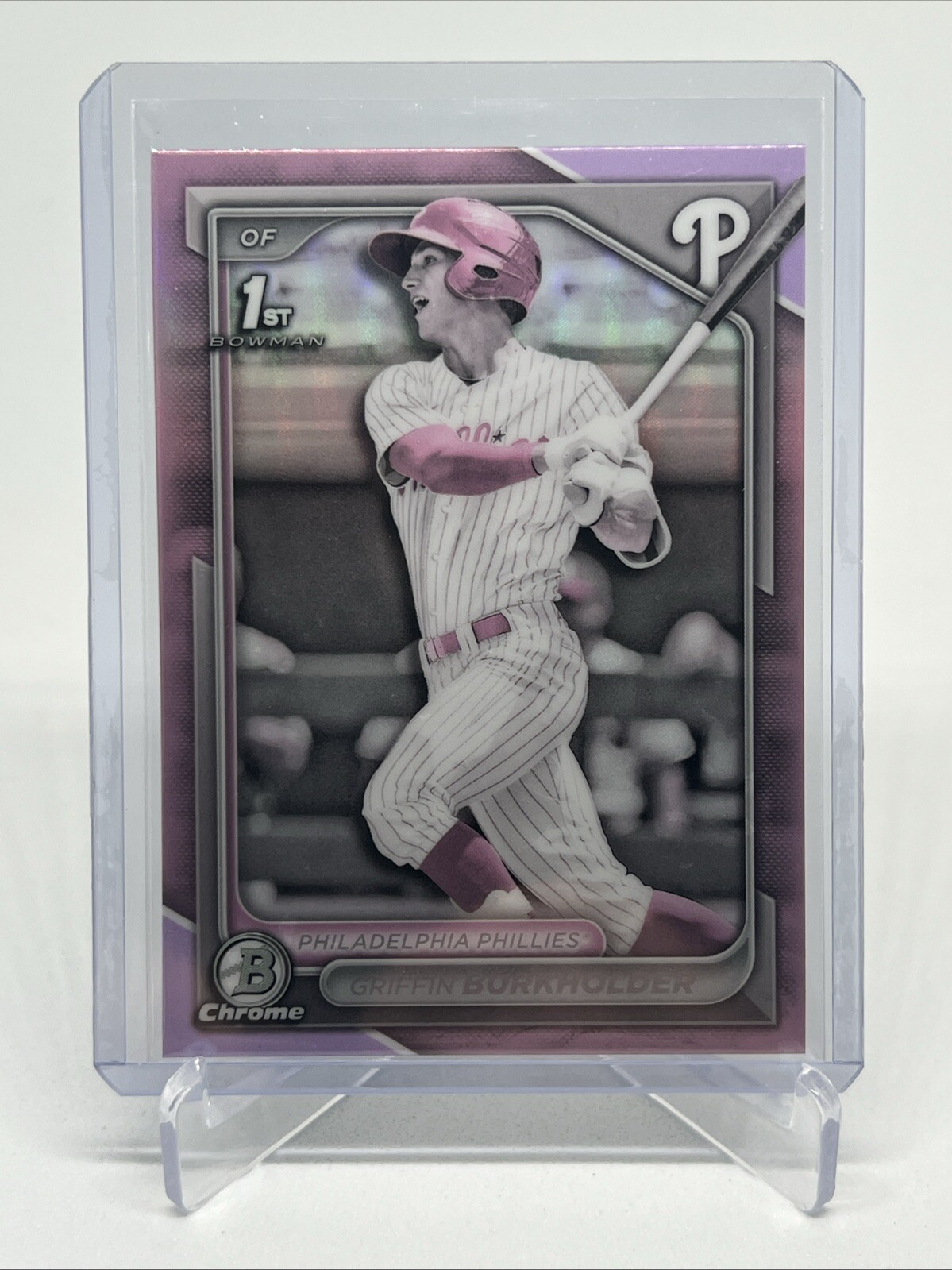 2024 Bowman Draft - Chrome Pearl Refractor #BDC-60 Griffin Burkholder (RC) SP