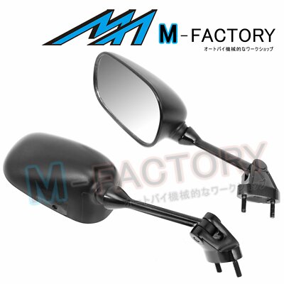 US 1 Pair Motorcycle Aftermarket Mirrors Fit Kawasaki Ninja ZX6R