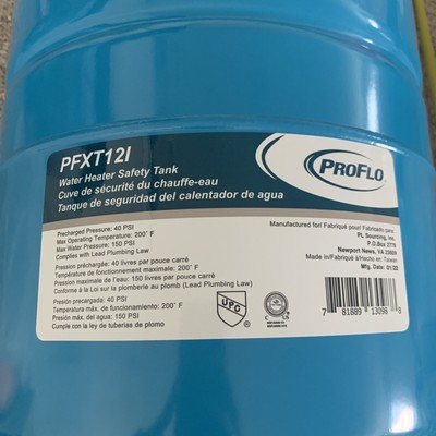 PROFLO PFXT12 2I Gallon Thermal Hot Water Heater safety Tank | eBay