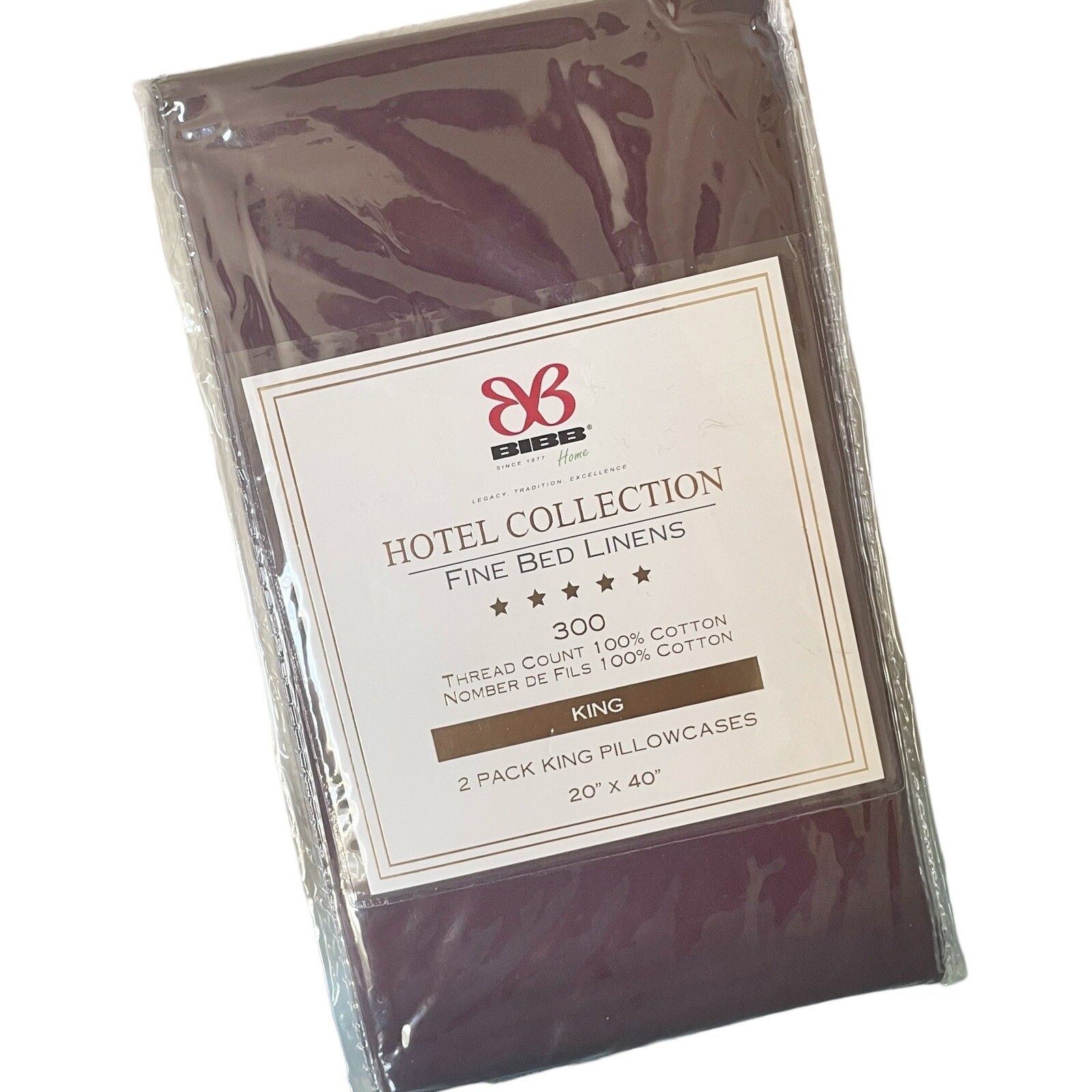 Hotel Collection 100% Cotton KING Pillowcase Purple Plum Set