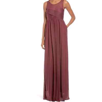 Birdy grey Ryan mesh bridesmaid dress Ladies size small Cabernet dark red  gown | eBay