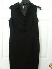 Tribal Little Black Dress Size 8-Sleeveless-V Neck-Fully Lined-Year Round Wear