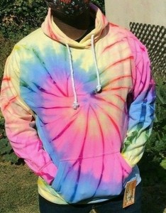 rainbow tie dye thrasher moletom com capuz