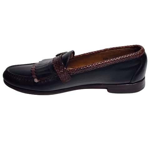Allen Edmonds Monterey Kiltie Belted Loafers Sz 10 D Black‎ w/Brown Trim Allen Edmonds Kiltie Loafers Brown Black 9.5D | Mercari main image 4