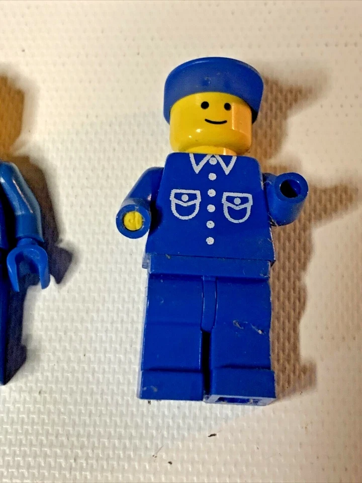 Lego 2 Men Blue 1 Hat  Building Parts Pieces - Image 3 of 4