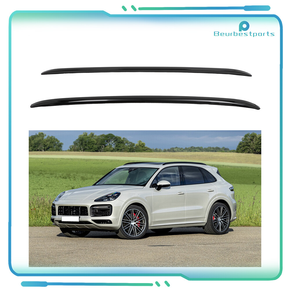 Roof Rack Side Rail W/Sticky Set Black fits 2018-2022 Porsche