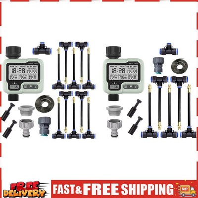 Automatic Water Timer Programmable Sprinkler Timer with 5/10 Nozzles for Outdoor