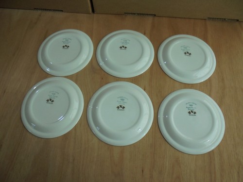 6 x Vintage Alfred Meakin Glo-White Random pattern side plates 18 cms dia - Picture 8 of 18