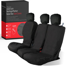 CITROEN BERLINGO FRONT SEAT COVERS TAILORED WATERPROOF (2018 ONWARDS) BLACK