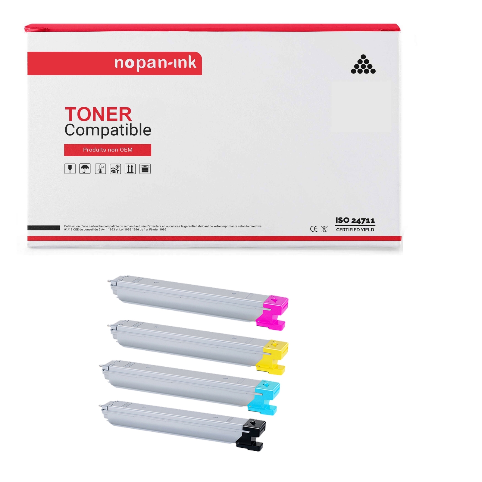 4 Toners NOPAN-INK W9040MC W9041MC W9042MC W9043MC multipack compatibles pour imprimante laser