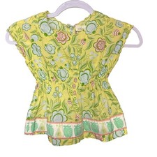 Matilda Jane Top Shirt Elegant Blossoms Floral Cinched Waist Kids Girls Size 4