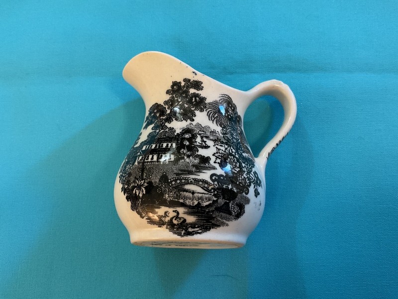Royal Staffordshire Black “Tonquin” Clarice Cliff Mini Creamer England