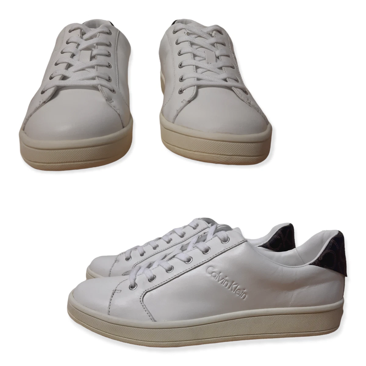 dug marmor retning Calvin Klein Womens Sonia Low Top Trainers, White, UK 6 EU 39, EX DISPLAY  889680265608 | eBay