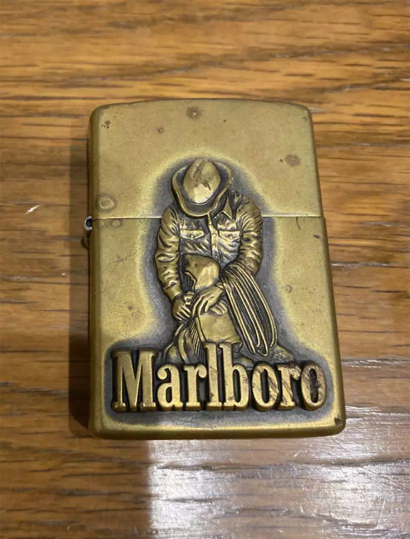 Marlboro Man ZIPPO Cowboy The Original Metal Antique Brass limited 1998