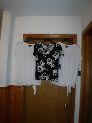Short Sleeve Women's Tops,Simply Vera Wang,XXL White,XS- Black White  Floral NW