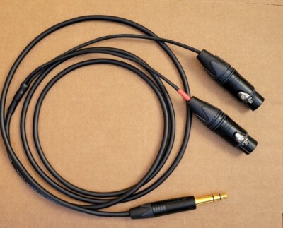 1'FT-25FT Mogami cable Aux Audio Neutrik 1/4 Stereo to 2-XLR-F L-R Jack Breakout