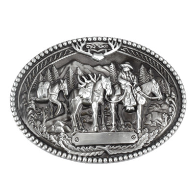 Horse Belt Buckle Western Cowboy Native American Motorcyclist (HRS-11-S)