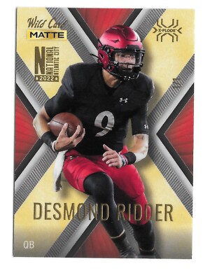 2022 Wild Card Matte National Promo X-Plode MXPN-10 Desmond Ridder Red/Gold 1/1