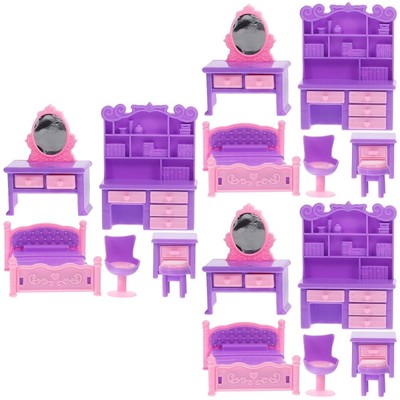 3 Sets Doll House Schlafzimmer Möbel Mini House Möbelszene Layout Möbel