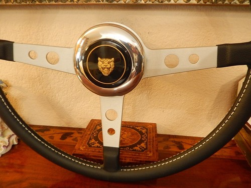 Fits Jaguar XJS 1975 - 89 "Daytona" Steering Wheel + Hub + Horn Button New NOS - Picture 6 of 24