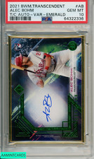 2021 BOWMAN TRANSCENDENT COLLECTION AUTOS ALEC BOHM #BVTA-AB EMERALD PSA 10