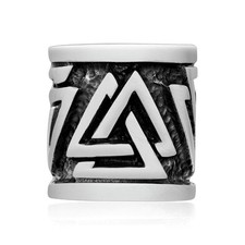 Perle dreadlocks cheveux barbe païenne valknut viking en argent sterling 925