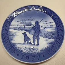 1977 Royal Copenhagen Immervad Bridge  Plate - Blue & White 18cm