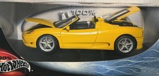 RARE 1999 HOT WHEELS 1/18 FERRARI 360 SPIDER DIECAST MODEL YELLOW HTF 29757 -