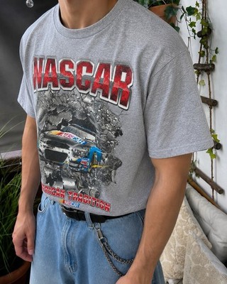 Delta Nascar Racing T-Shirt | Vintage Y2K | Grau | Gr. XL