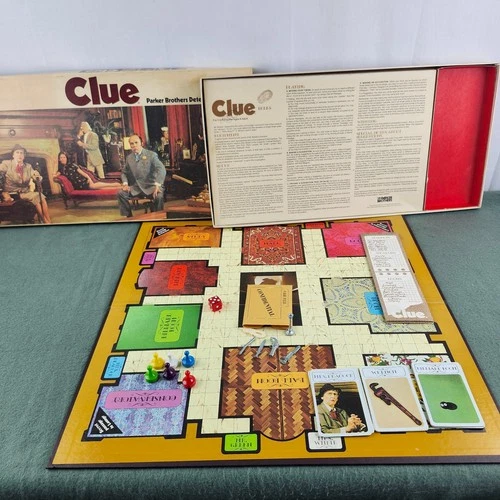 Vintage Parker Brothers 1972 Clue Classic Detective Board Game Complete