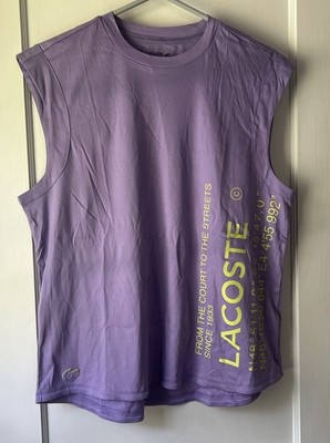 Lacoste Women s SPORT Loose Fit Branded Coordinate Purple T-Shirt