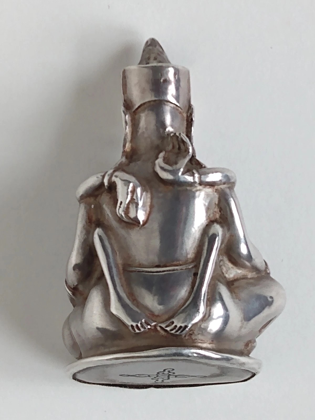Vintage Tibetan Silver Clad Bronze Copper Mandkesvara Yab-Yum Buddha Temple Lama