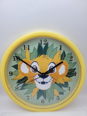 Disney Der König der Löwen Simba Quarz Wanduhr 25 cm Durchmesser gelb