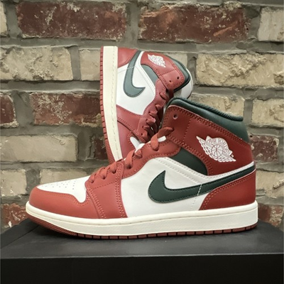 #ad Jordan Air Jordan 1 Mid Men’s 8.5 Red White Green DQ8426 105 $100.00