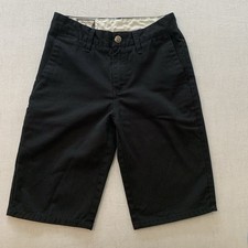 Volcom Boys Frickin Chino Shorts Size 10 Black Modern Straight Uniform