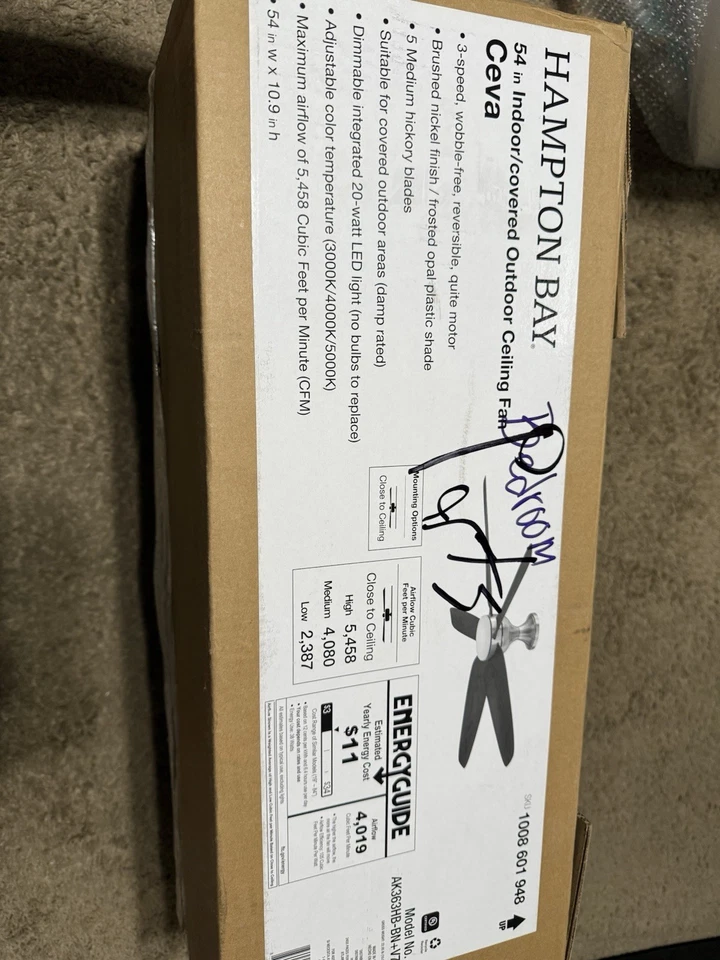 5X Brackets PART FOR Hampton Bay Ceva 54" 1008601948 Ceiling Fan READ - Image 4 of 4