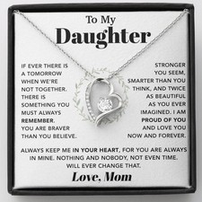 To My Daughter Necklace, Gift for Daughter from Mom, Mother Daughter Necklace