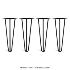 4x Premium Hairpin Table Legs + FREE Screws, Guide, AND Protector Feet Worth £8!