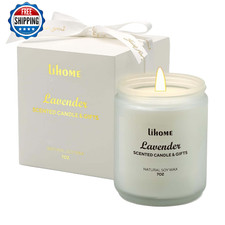 Candle Gifts for Women, Natural Soy Wax, Lavender Scented, 40 Hr Burn