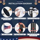 Yescom EZ GO 20Ft Telescopic Black Flag Pole 136 LED Solar Light Outdoor — photo 8
