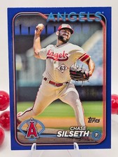 2024 Topps Series 2 Chase Silseth #585 Royal Blue Parallel - Los Angeles Angels