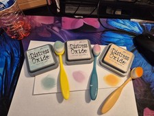 tim holtz distress oxide ink pads lot of 3, used but still juicy