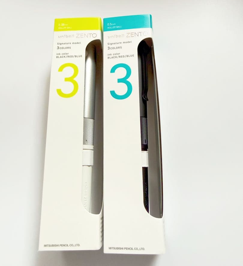 Uni-ball ZENTO Signature Model 3 Color Ballpoint Pen 0.5mm & 0.38