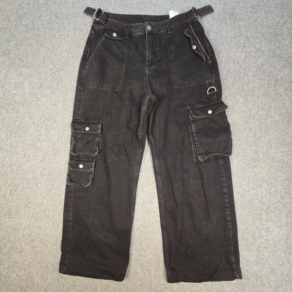 Ksubi Jeans Mens 30 Black Denim Stealth Cargo Outdoor streetwear Size 30x26 - image 2 of 4