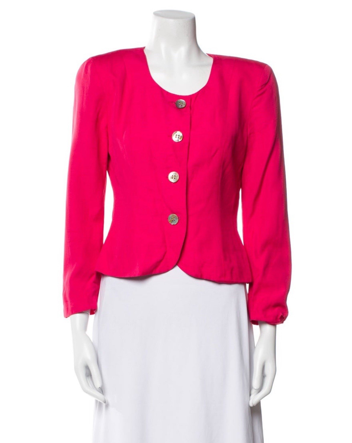 Christian Dior Authentic Solid Pink Long Sleeve B… - image 1