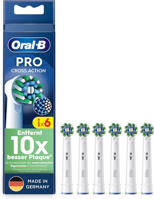 Oral-B Pro CrossAction Aufsteckbürsten Zahnbürstenaufsatz 6 Stück