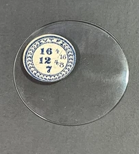 16-4/16 :7 Ligne NOS Glass Pocket Watch Crystal