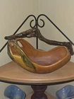 Roseville Pottery Pine Cone Handled Basket, Shape 410-10" Brown!!