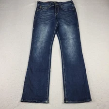 VTG True Religion Billy Jeans Mens 30x30 Relaxed Bootcut Flap Pockets Tag 29